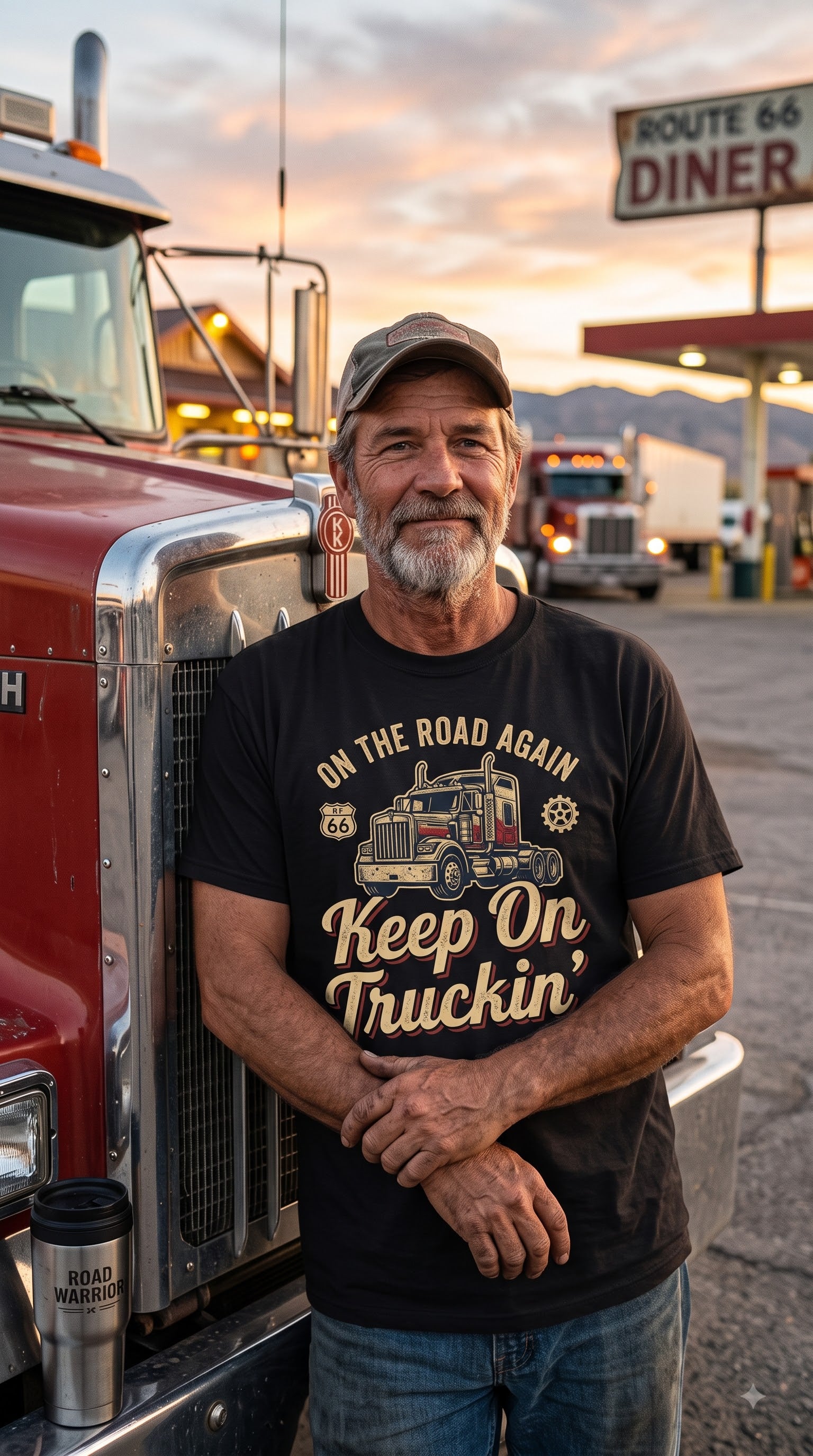 Keep On Truckin' T-Shirt | Classic Truck Driver Gift