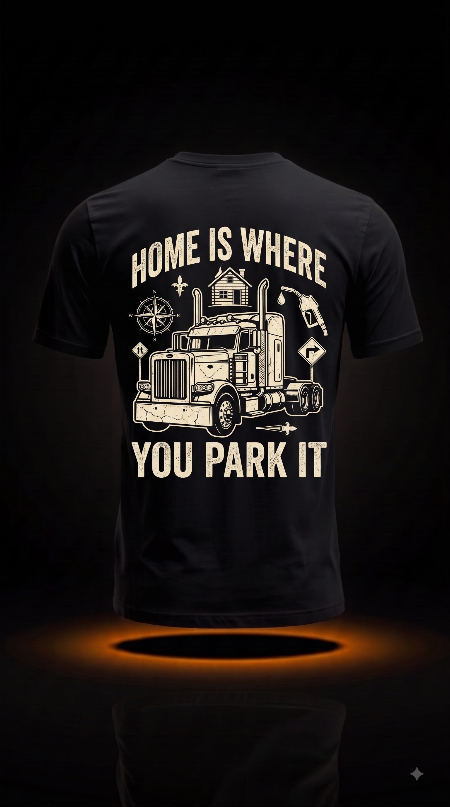 Home Is Where You Park It T-Shirt | Truck Driver Gift
