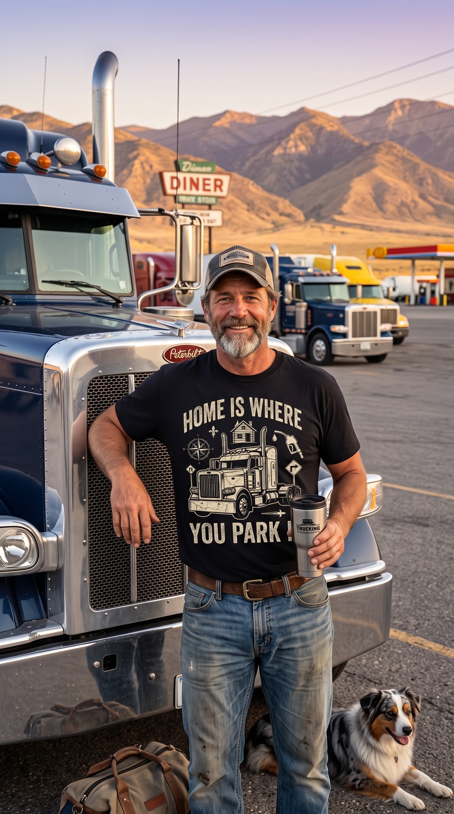 Home Is Where You Park It T-Shirt | Truck Driver Gift