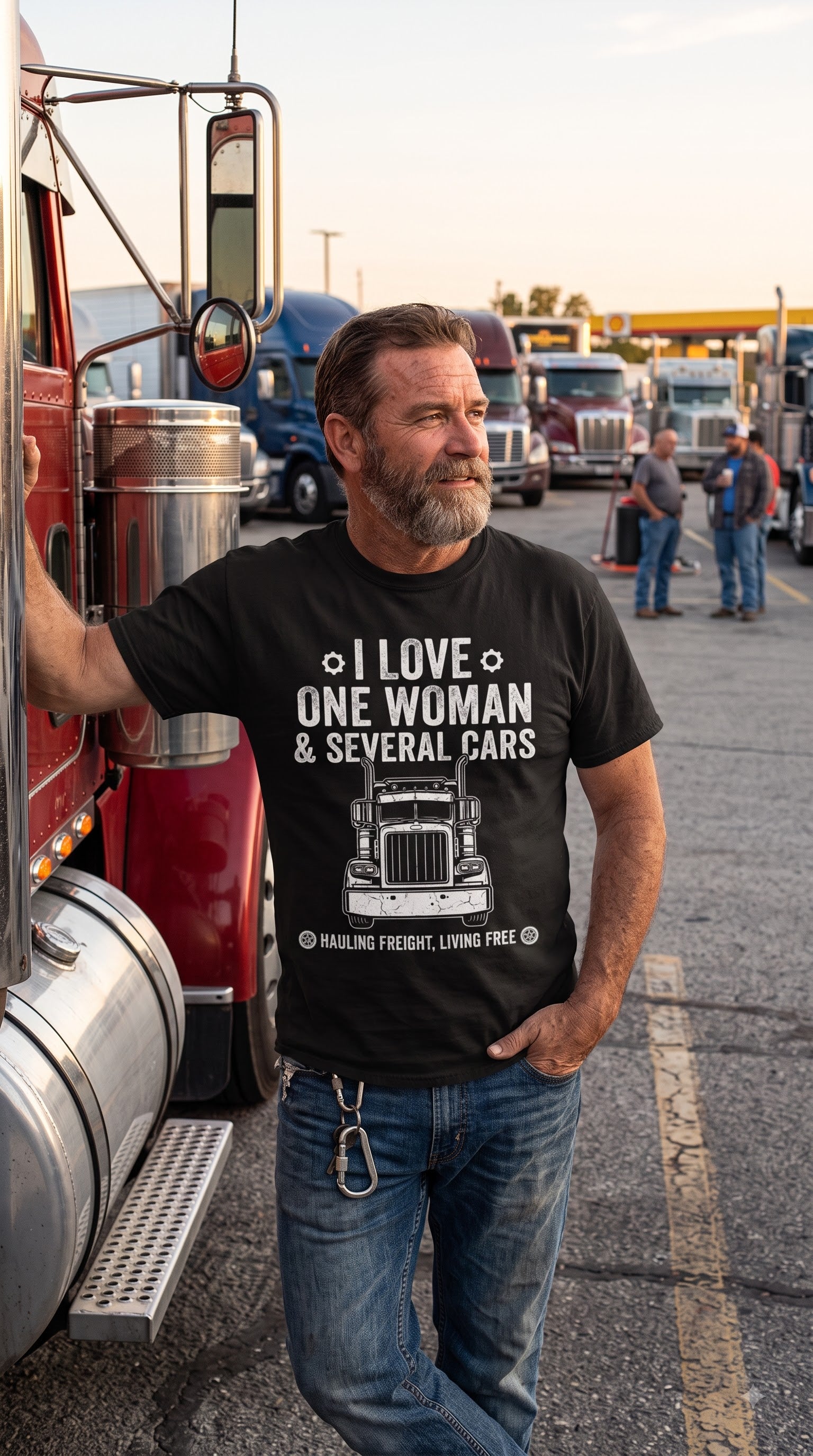 I Love One Woman & Several Cars T-Shirt | Funny Truck Driver Gift