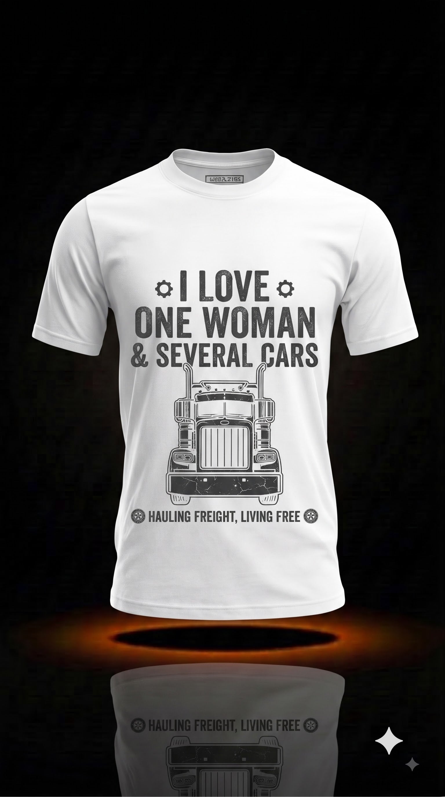 I Love One Woman & Several Cars T-Shirt | Funny Truck Driver Gift