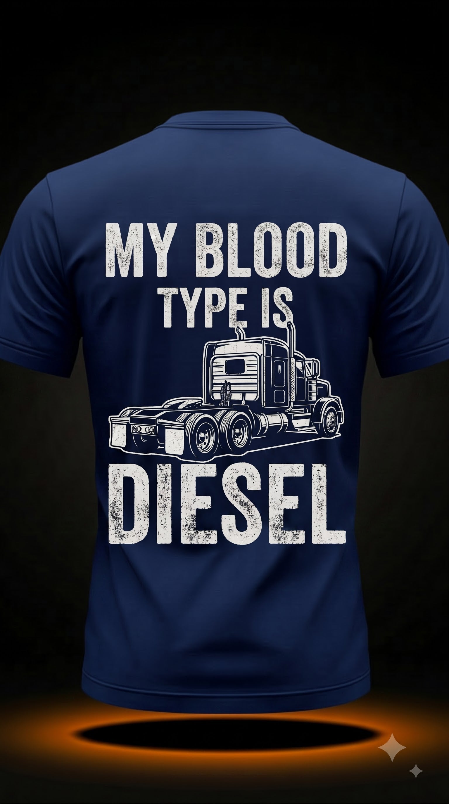 My Blood Type Is Diesel T-Shirt | Funny Truck Driver Gift