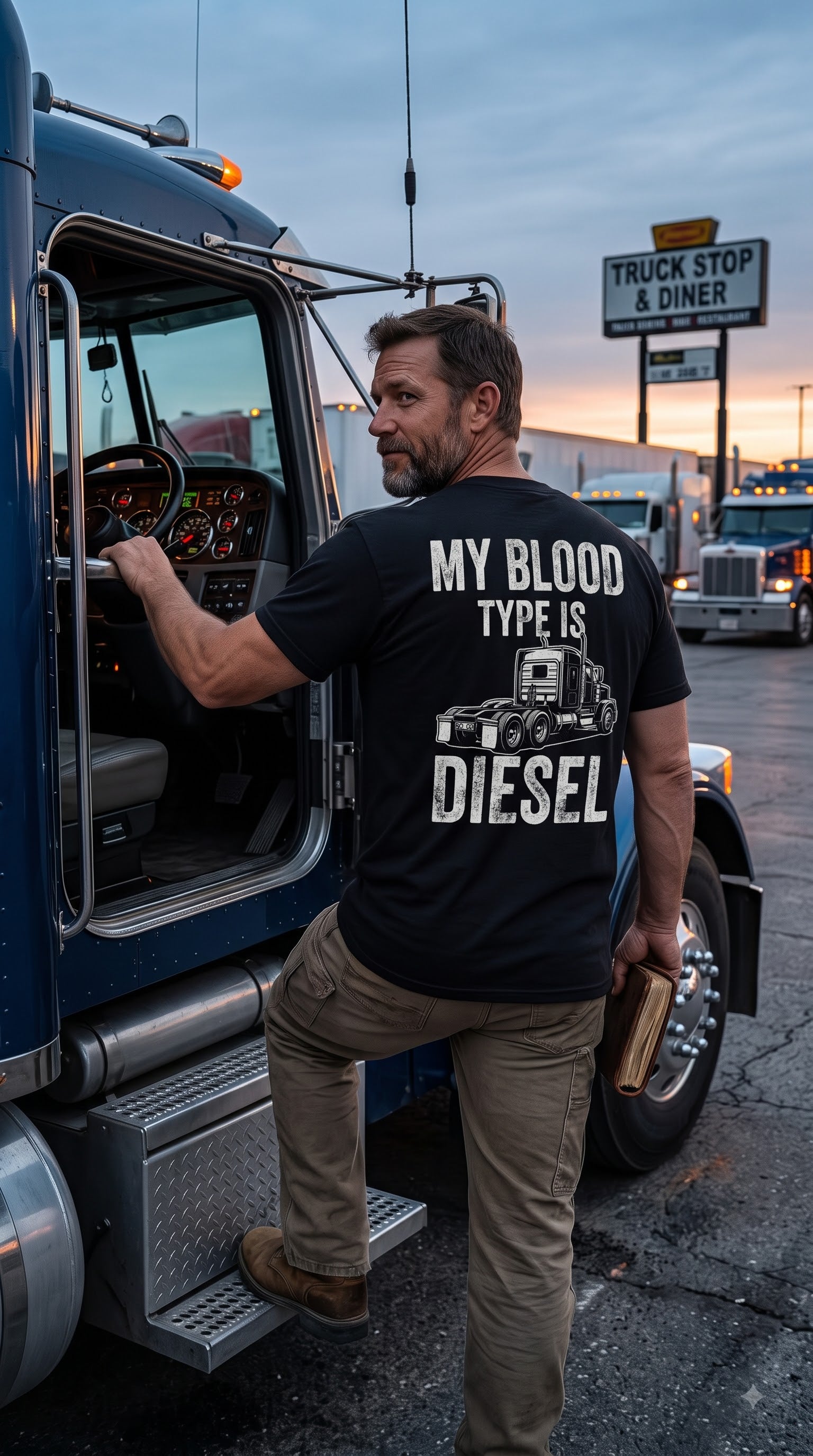 My Blood Type Is Diesel T-Shirt | Funny Truck Driver Gift