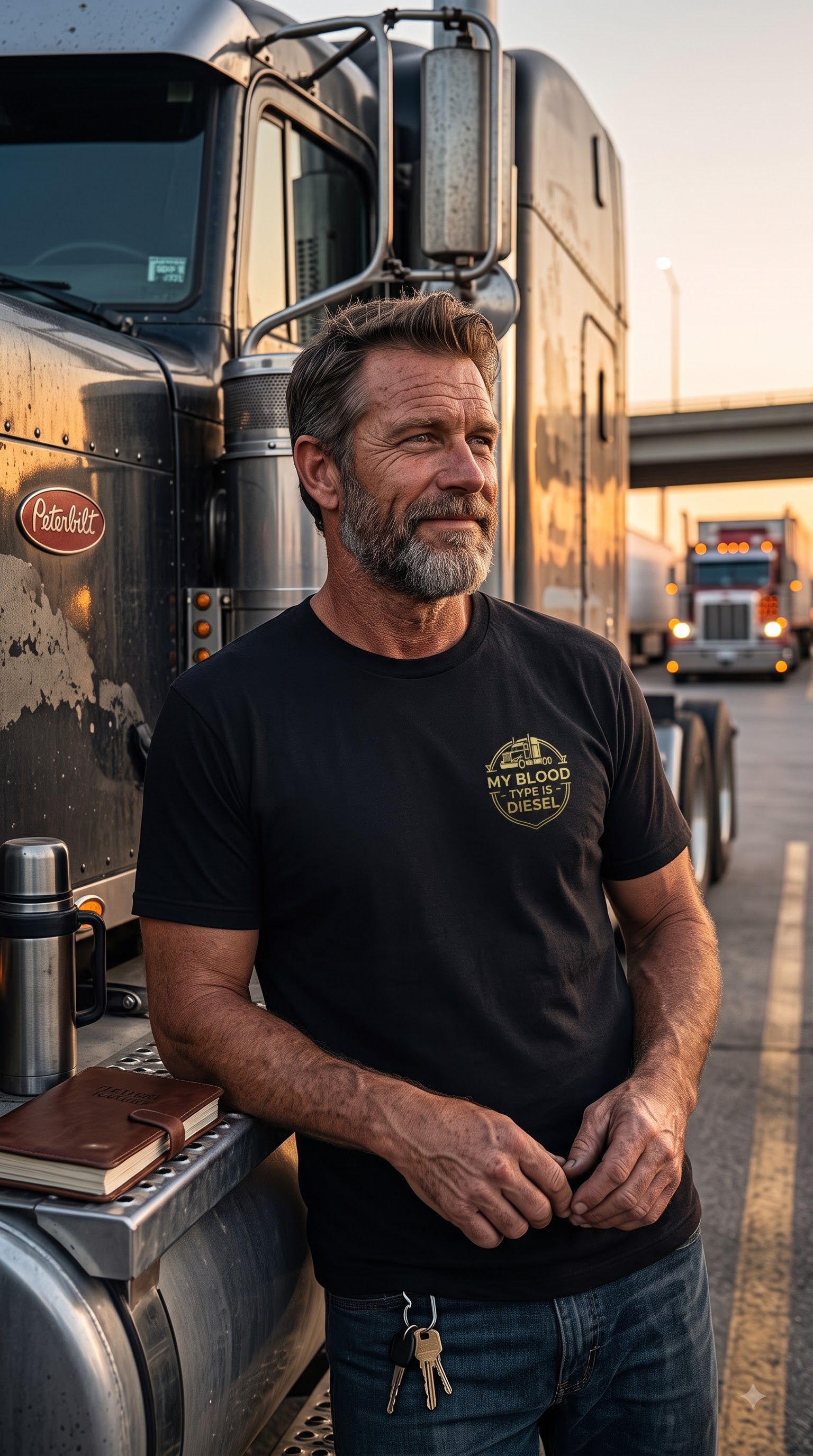 My Blood Type Is Diesel T-Shirt | Funny Truck Driver Gift