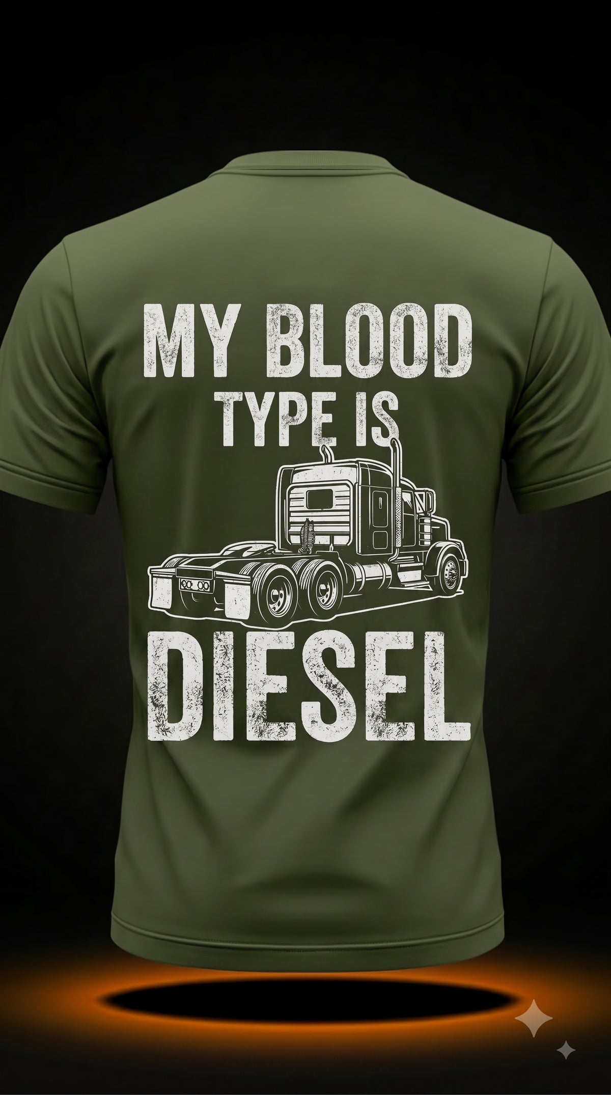 My Blood Type Is Diesel T-Shirt | Funny Truck Driver Gift