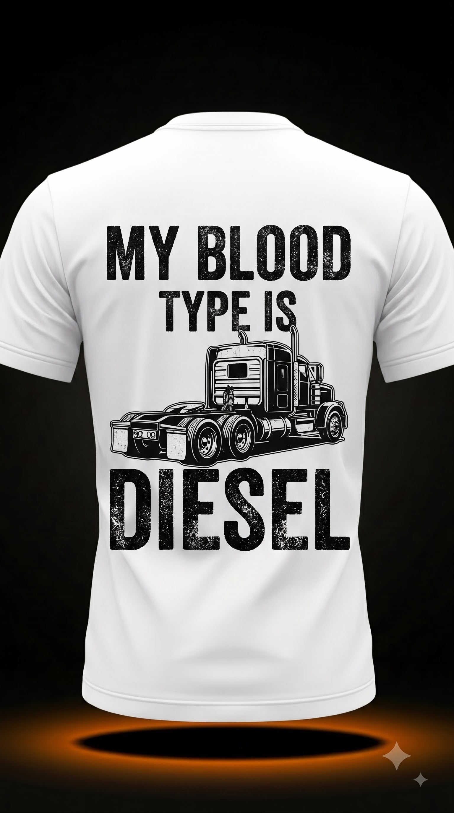 My Blood Type Is Diesel T-Shirt | Funny Truck Driver Gift