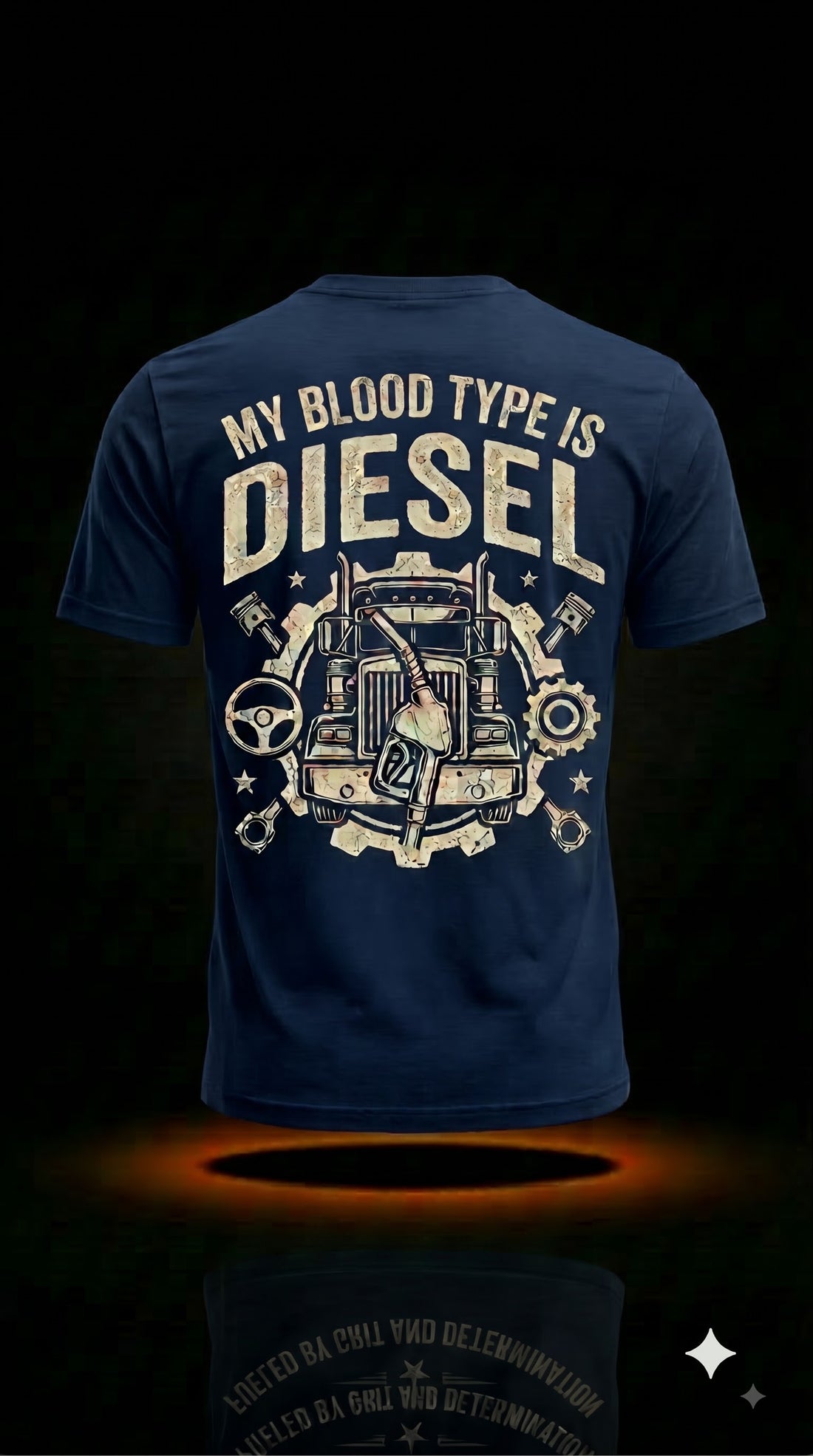 Vintage Semi Truck T-Shirt | My Blood Type Is Diesel | Trucker Gift