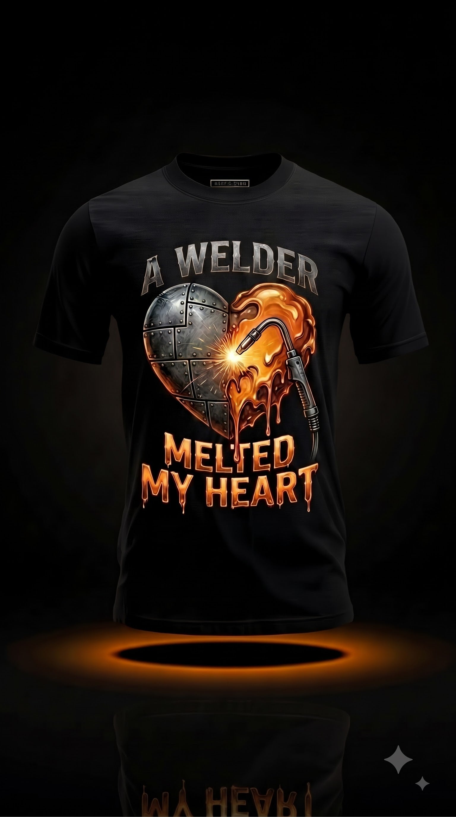 A Welder Melted My Heart T-Shirt | Funny Welder Love Shirt