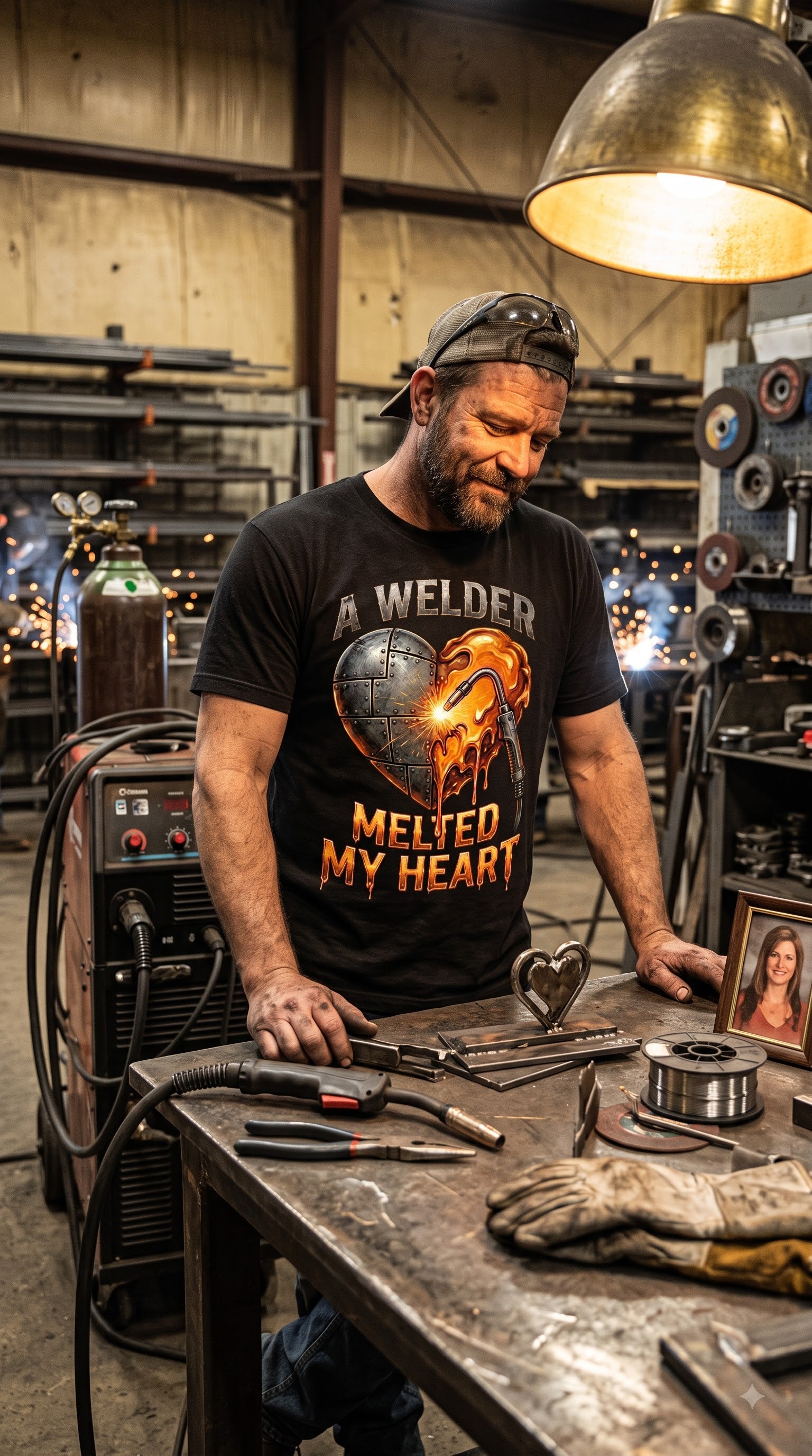 A Welder Melted My Heart T-Shirt | Funny Welder Love Shirt