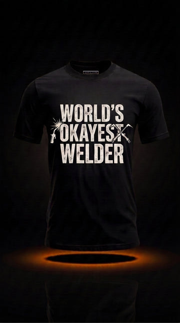 World's Okayest Welder T-Shirt | Funny Welder Gift