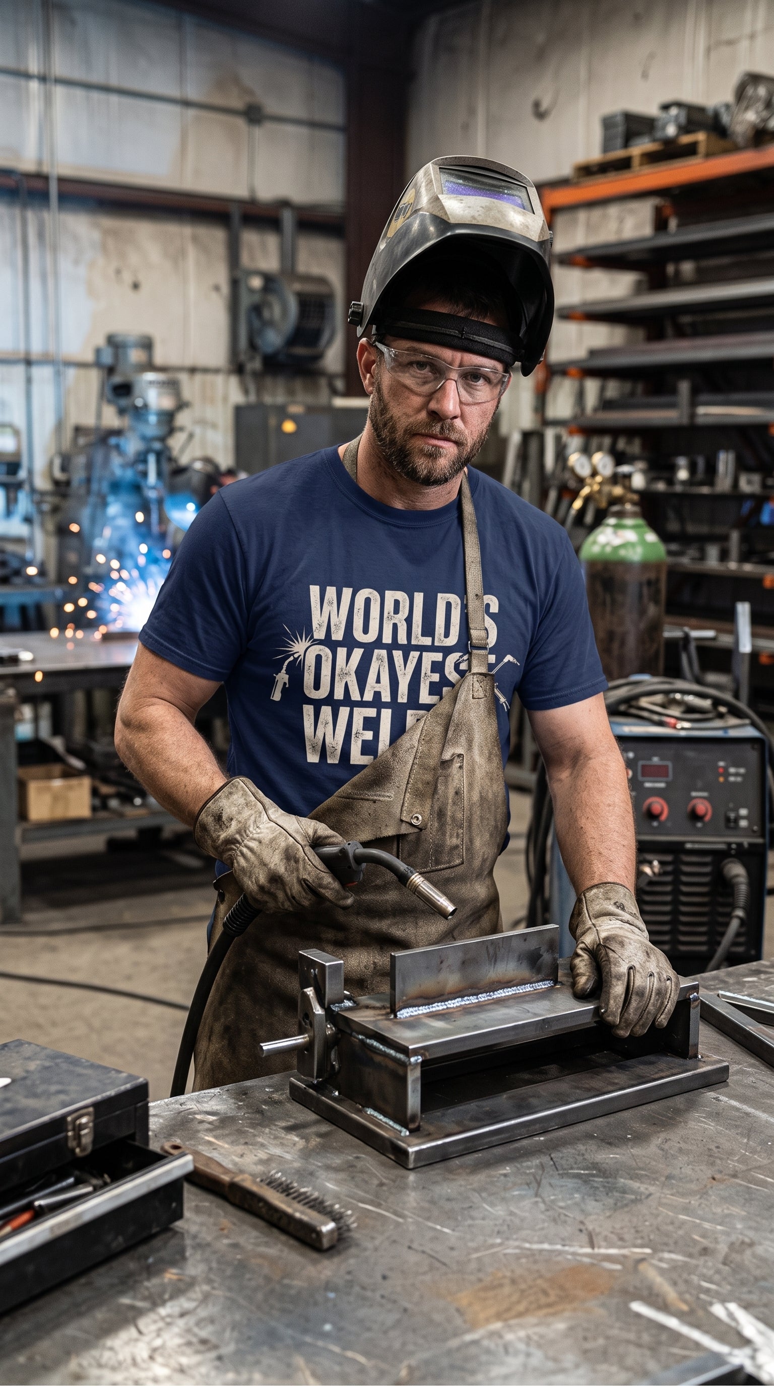 World's Okayest Welder T-Shirt | Funny Welder Gift