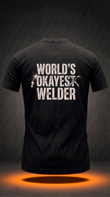 World's Okayest Welder T-Shirt | Funny Welder Gift