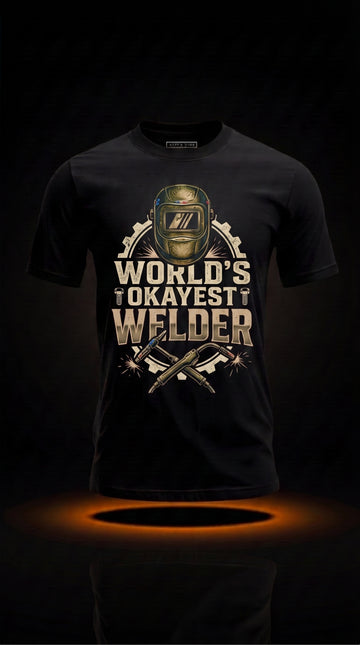 World's Okayest Welder T-Shirt | Funny Welder Gift
