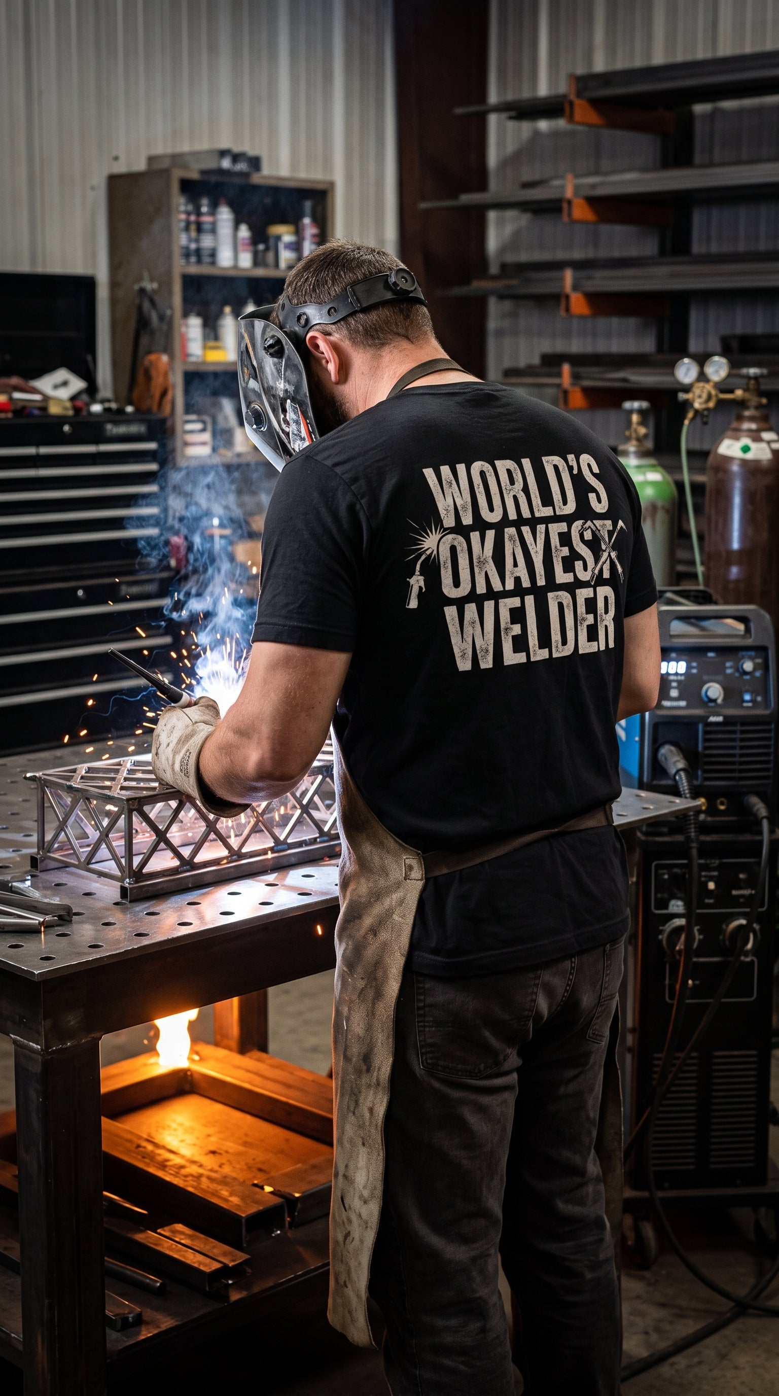 World's Okayest Welder T-Shirt | Funny Welder Gift