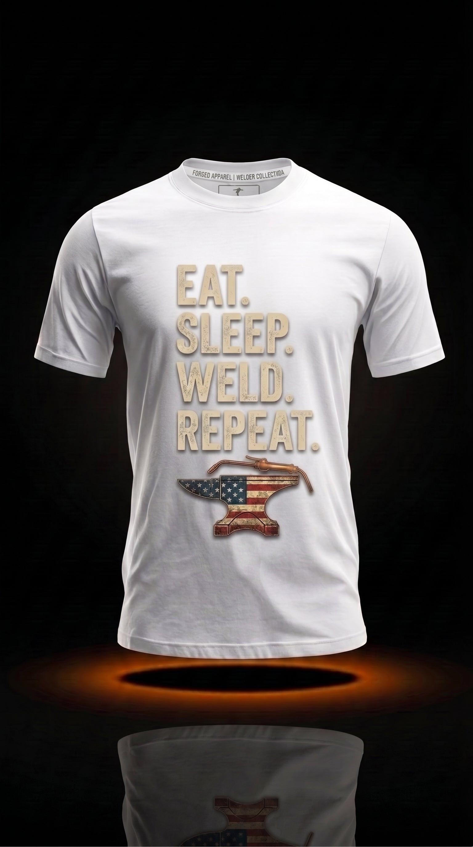 Eat. Sleep. Weld. Repeat T-Shirt | Funny Welder Gift